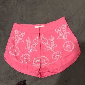 Sans souci pink and white shorts